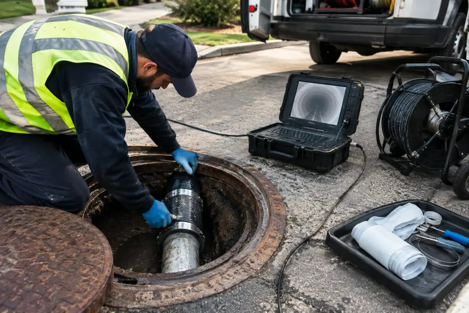 Trenchless sewer repair (pipe lining CIPP) service in Gardena, CA